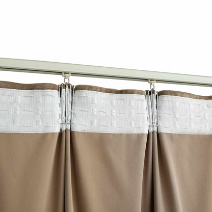 vidaXL Blackout Curtain with Hooks Velvet Beige 290x245 cm