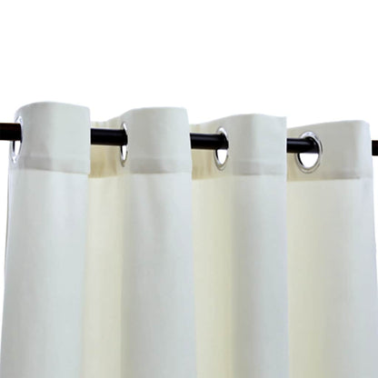 vidaXL Blackout Curtain with Metal Rings Velvet Cream 290x245 cm