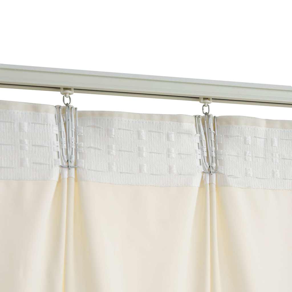 134517 vidaXL Blackout Curtains 2 pcs with Hooks Velvet Cream 140x225 cm