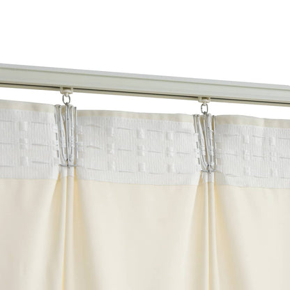 vidaXL Blackout Curtain with Hooks Velvet Cream 290x245 cm