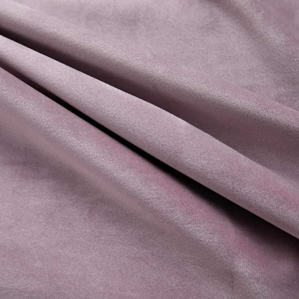 134520 vidaXL Blackout Curtains with Rings 2 pcs Velvet Antique Pink 140x175 cm