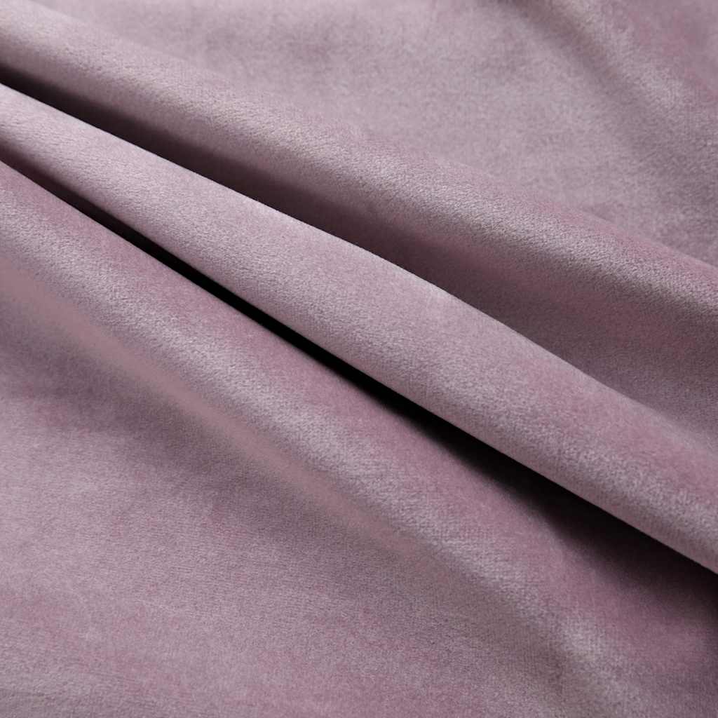 134521 vidaXL Blackout Curtains with Rings 2 pcs Velvet Antique Pink 140x225 cm