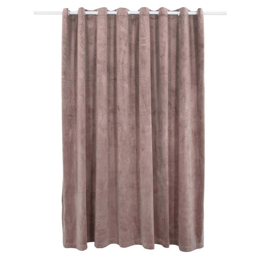134523 vidaXL Blackout Curtain with Metal Rings Velvet Antique Pink 290x245 cm