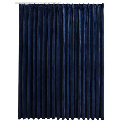 vidaXL Blackout Curtain with Hooks Velvet Dark Blue 290x245 cm