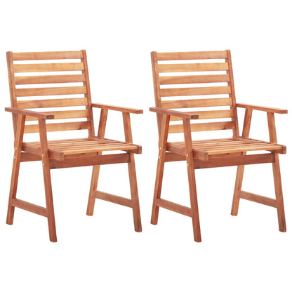 vidaXL Outdoor Chair | Set of 2 | Natural wood | Solid Acacia wood | Standard