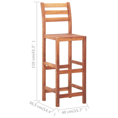 vidaXL Bar Chairs 4 pcs Solid Acacia Wood