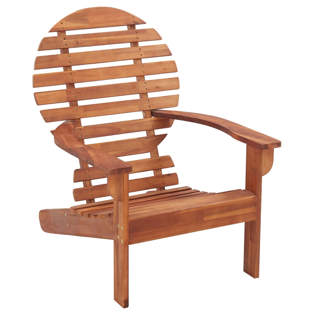 vidaXL Garden Chair | Natural Wood | Solid Acacia Wood | Standard | Sturdy