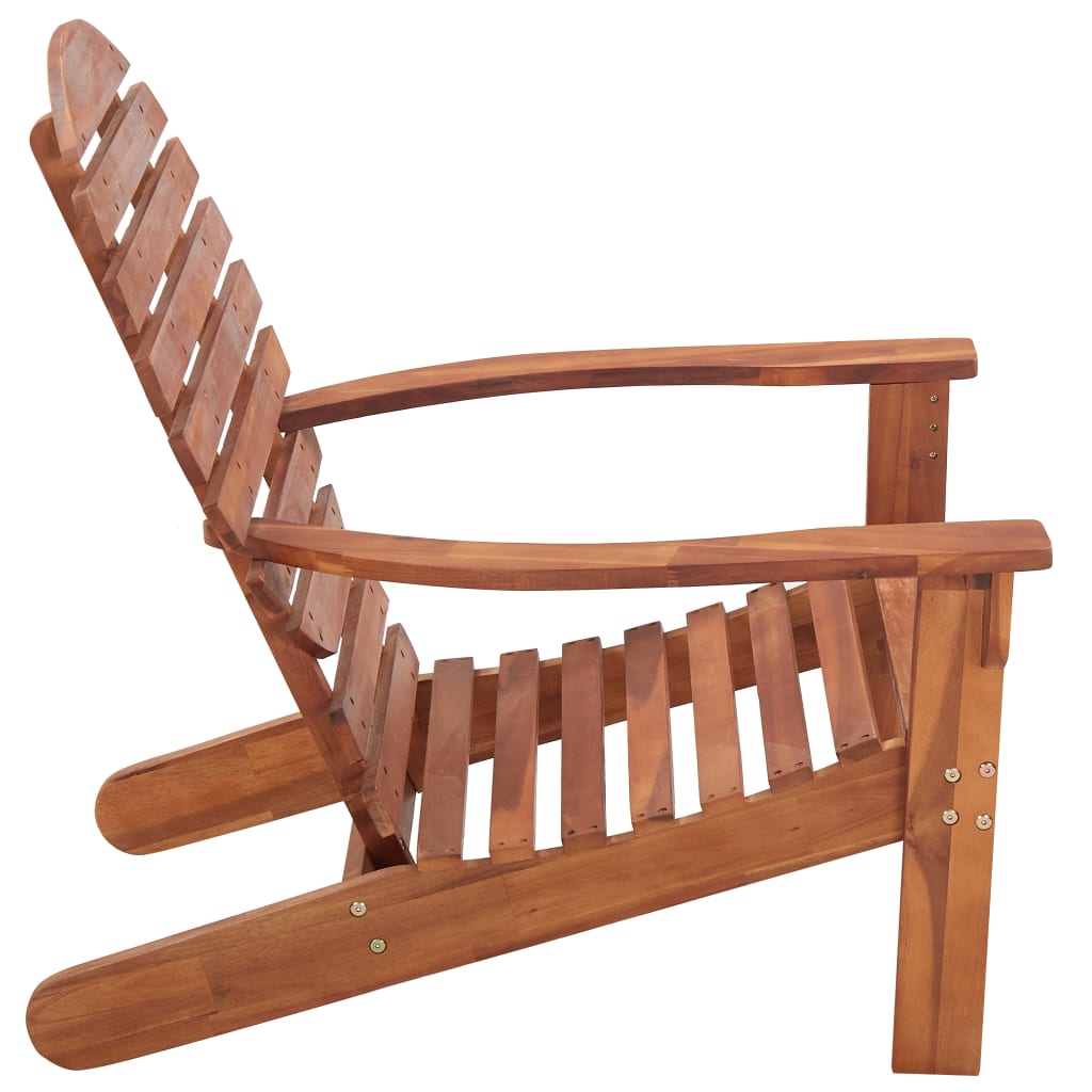 vidaXL Garden Chair | Natural Wood | Solid Acacia Wood | Standard | Sturdy