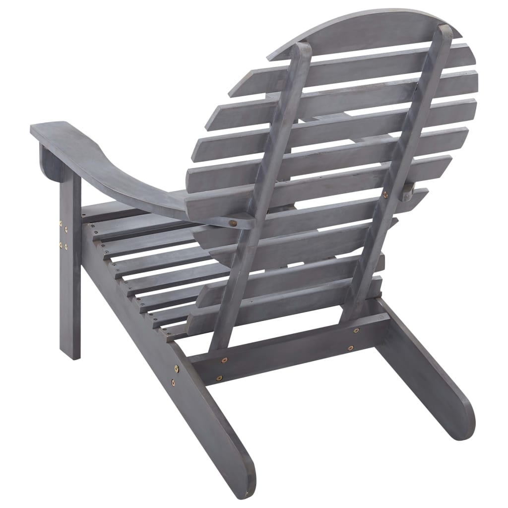 vidaXL Garden Chair | Grey | Solid acacia wood | Light, easy to move