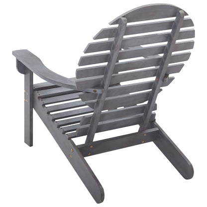 vidaXL Garden Chair | Grey | Solid acacia wood | Light, easy to move