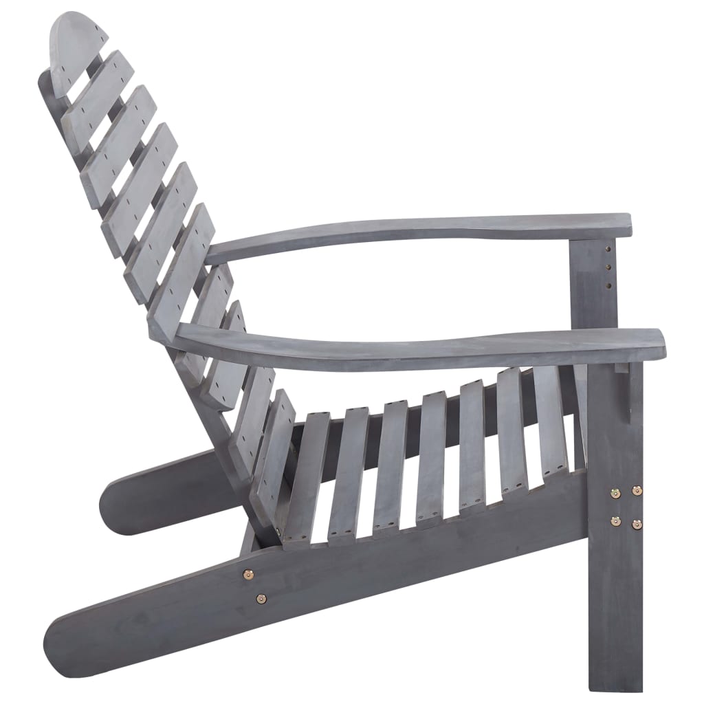 vidaXL Garden Chair | Grey | Solid acacia wood | Light, easy to move