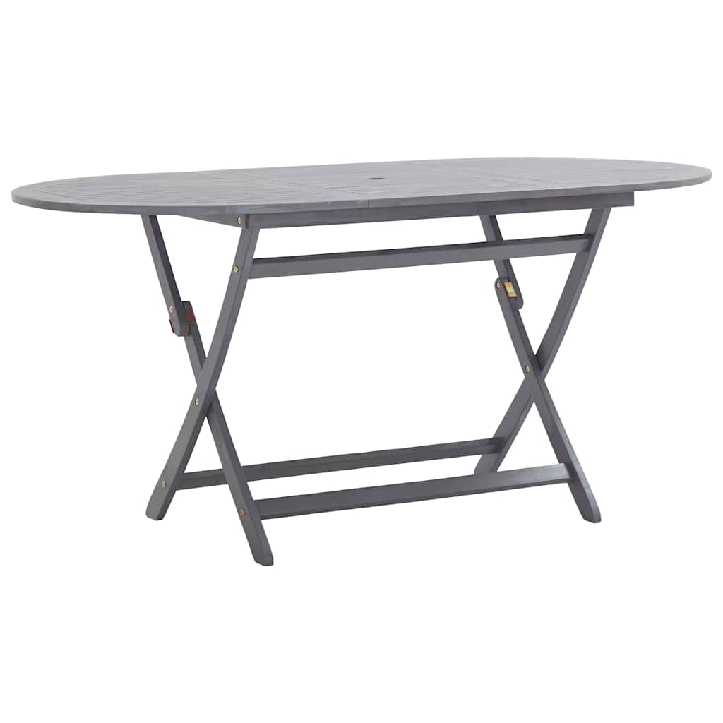 vidaXL Folding Garden Table 160x85x75 cm Solid Acacia Wood