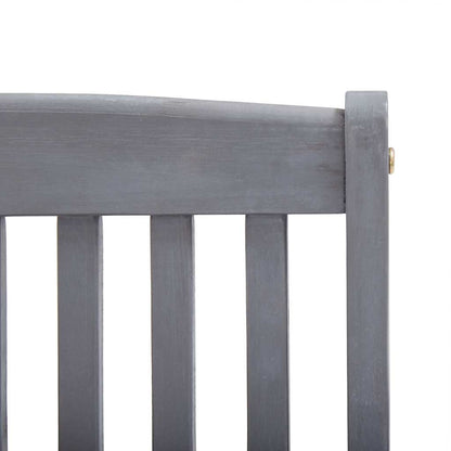 vidaXL Outdoor Chair | Set of 4 | Grey | Solid Acacia wood | Standard | Foldable