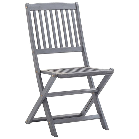 vidaXL Folding Chairs 2 pcs Solid Acacia Wood