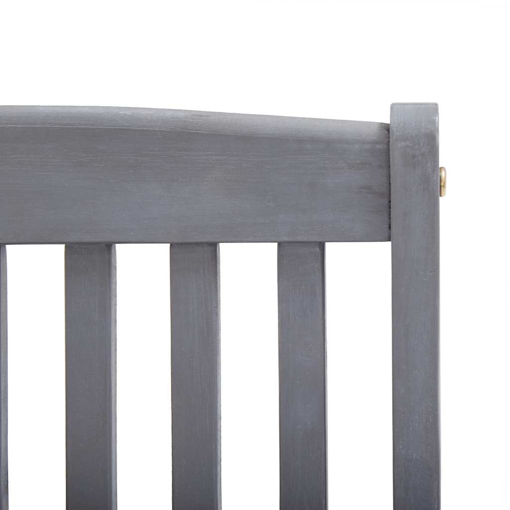 vidaXL Outdoor Chair | Set of 2 | Grey | Solid Acacia wood | Medium | Foldable