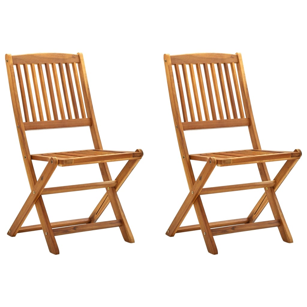 vidaXL Outdoor Chair | Set of 2 | Foldable | Folding Chairs | Rectangular