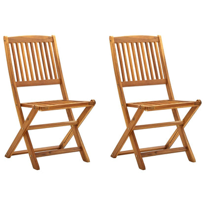 vidaXL Outdoor Chair | Set of 2 | Foldable | Folding Chairs | Rectangular