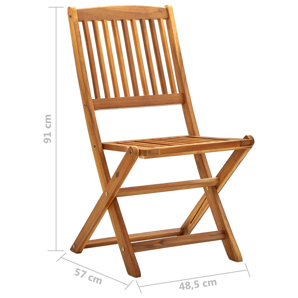vidaXL Outdoor Chair | Set of 2 | Foldable | Folding Chairs | Rectangular