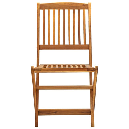 vidaXL Outdoor Chair | Set of 4 | Natural | Solid Acacia wood | Standard