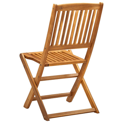 vidaXL Outdoor Chair | Set of 4 | Natural | Solid Acacia wood | Standard