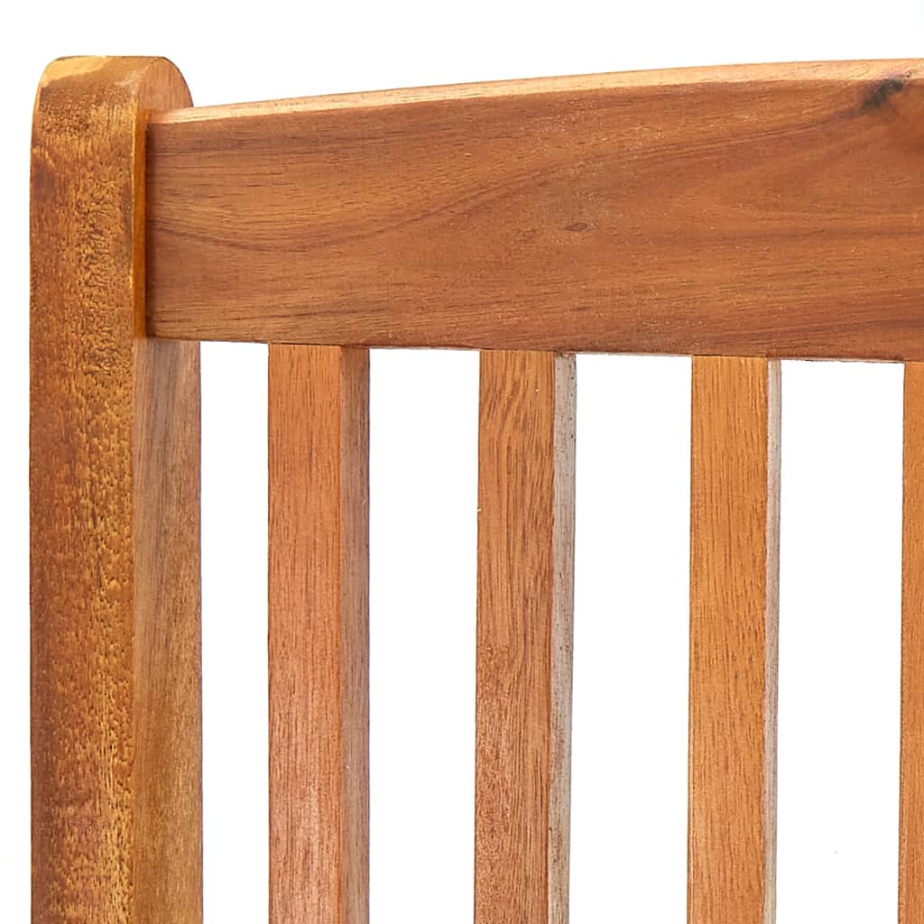 vidaXL Outdoor Chair | Set of 4 | Natural | Solid Acacia wood | Standard