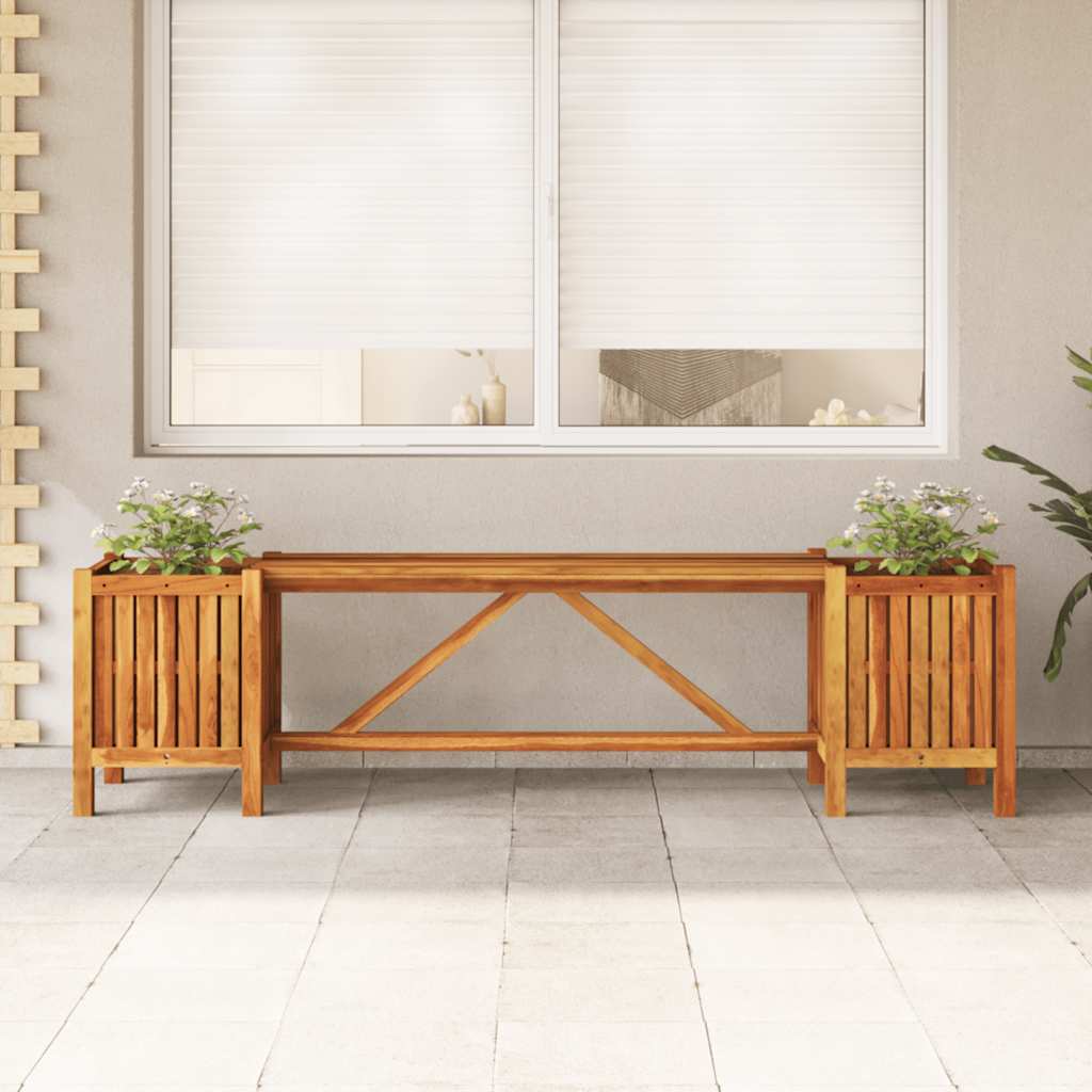vidaXL Garden Bench | Light Brown | Solid Acacia Wood | 150 cm x 30 cm x 40 cm