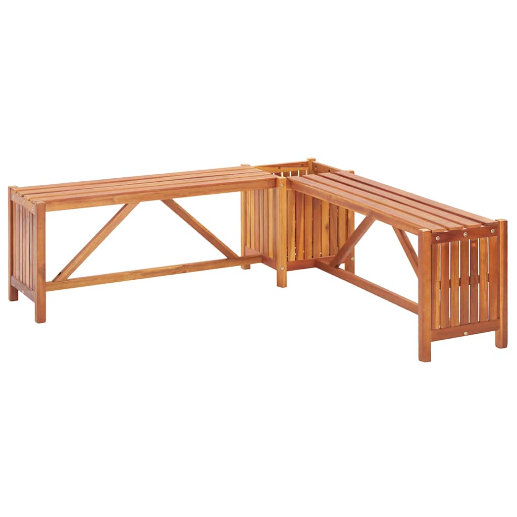 vidaXL Garden Bench | Brown | Solid acacia wood | 117x117x40 cm | Durable