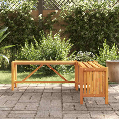 vidaXL Garden Bench | Brown | Solid acacia wood | 117x117x40 cm | Durable