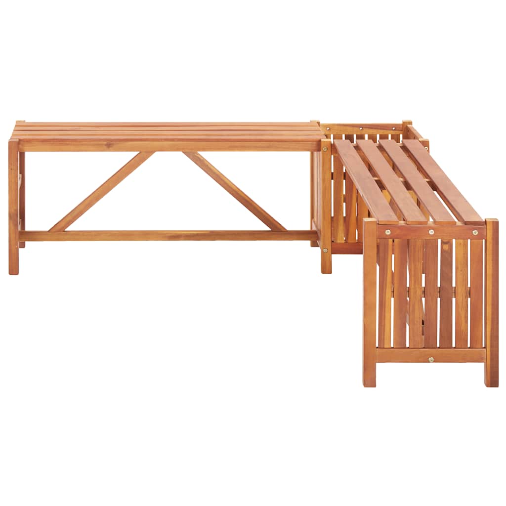 vidaXL Garden Bench | Brown | Solid acacia wood | 117x117x40 cm | Durable