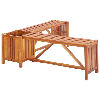 vidaXL Garden Bench | Brown | Solid acacia wood | 117x117x40 cm | Durable