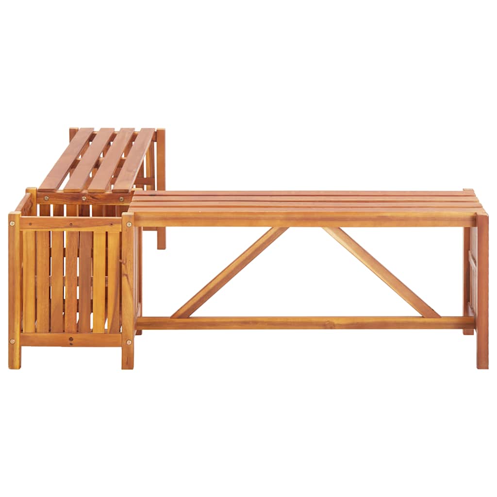 vidaXL Garden Bench | Brown | Solid acacia wood | 117x117x40 cm | Durable