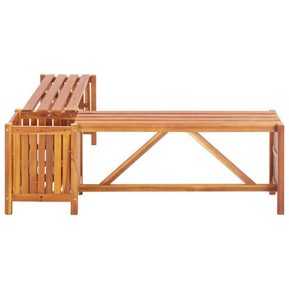 vidaXL Garden Bench | Brown | Solid acacia wood | 117x117x40 cm | Durable