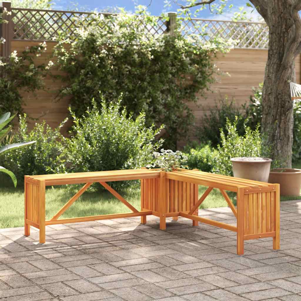 vidaXL Garden Bench | Brown | Solid acacia wood | 117x117x40 cm | Durable