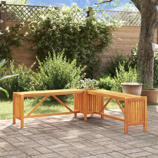 vidaXL Garden Bench | Brown | Solid acacia wood | 117x117x40 cm | Durable