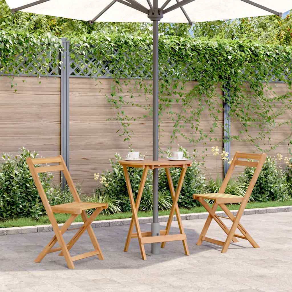 vidaXL Folding Garden Table 60x75 cm Solid Acacia Wood