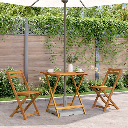 vidaXL Folding Garden Table 70x70x75 cm Solid Acacia Wood