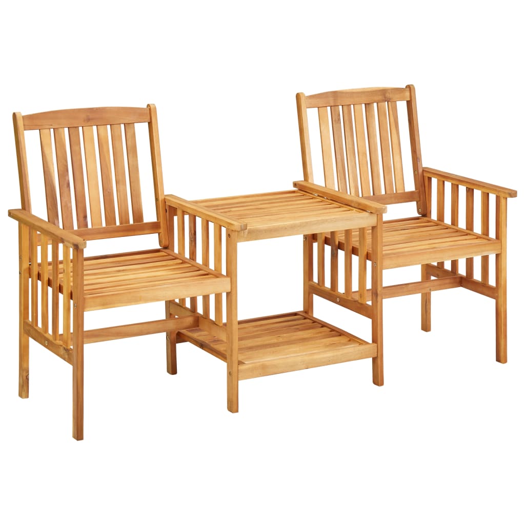 vidaXL Bistro Set | Natural wood colour | Solid Acacia wood | Standard | Durable