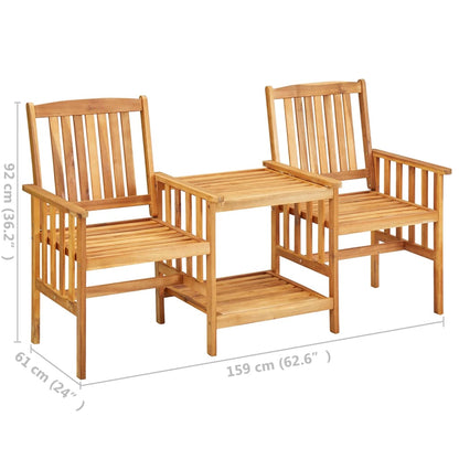 vidaXL Bistro Set | Natural wood colour | Solid Acacia wood | Standard | Durable