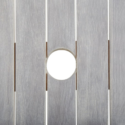 vidaXL Outdoor Dining Set | Grey | Solid Acacia Wood | Medium |  Durable
