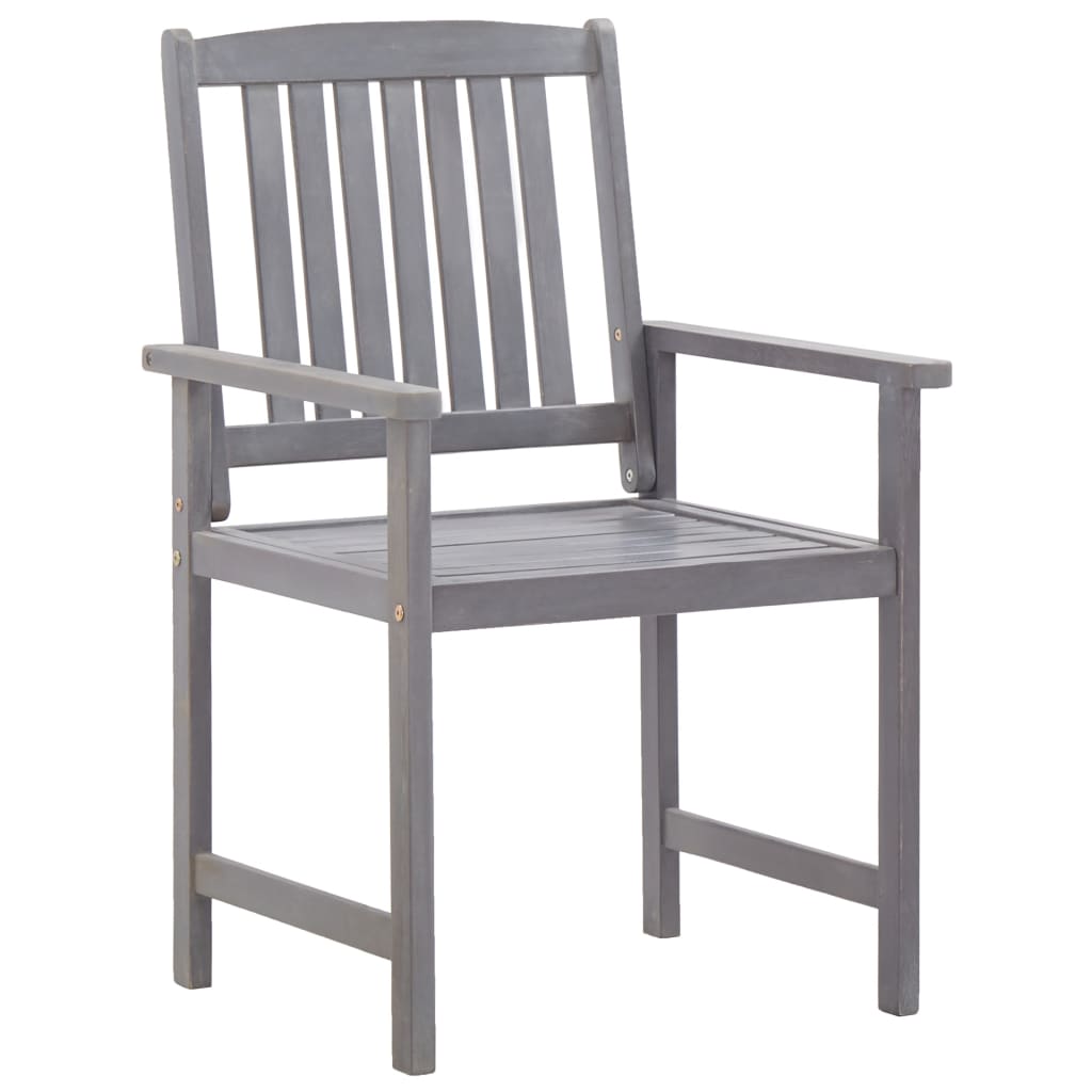 vidaXL Outdoor Dining Set | Grey | Solid Acacia Wood | Medium |  Durable