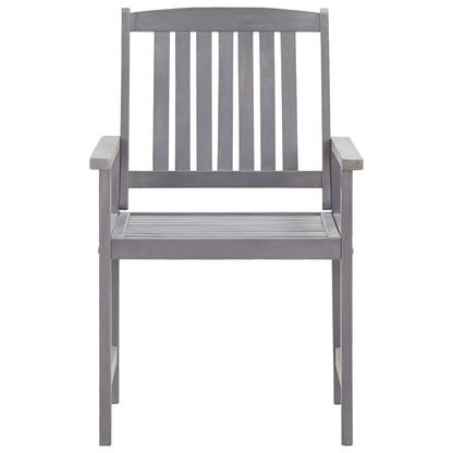vidaXL Outdoor Dining Set | Grey | Solid Acacia Wood | Medium |  Durable