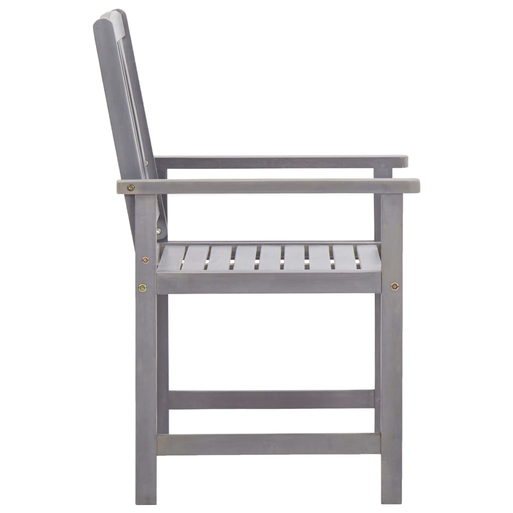 vidaXL Outdoor Dining Set | Grey | Solid Acacia Wood | Medium |  Durable