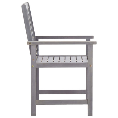 vidaXL Outdoor Dining Set | Grey | Solid Acacia Wood | Medium |  Durable