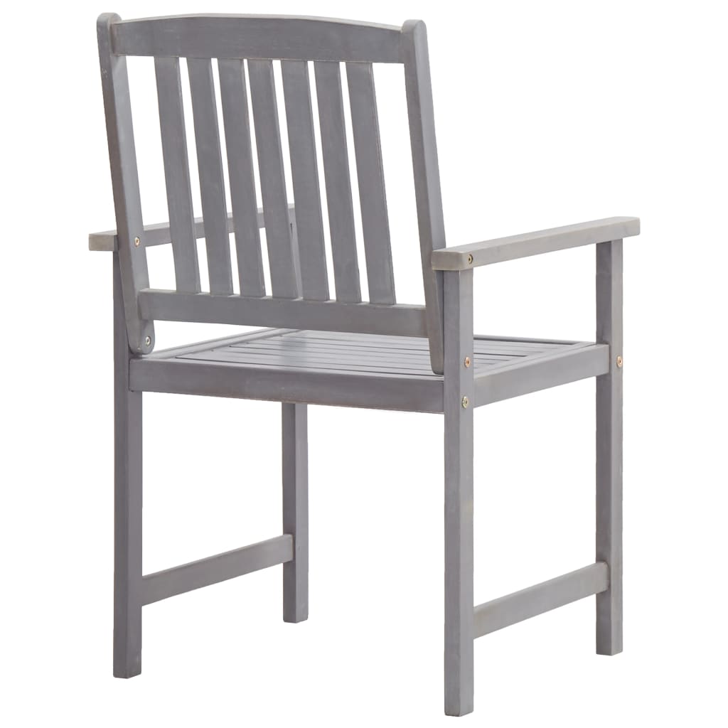 vidaXL Outdoor Dining Set | Grey | Solid Acacia Wood | Medium |  Durable