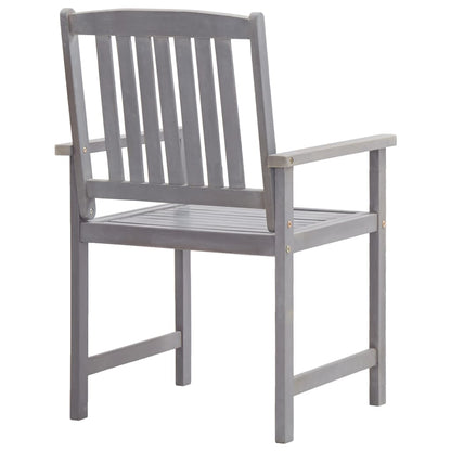 vidaXL Outdoor Dining Set | Grey | Solid Acacia Wood | Medium |  Durable