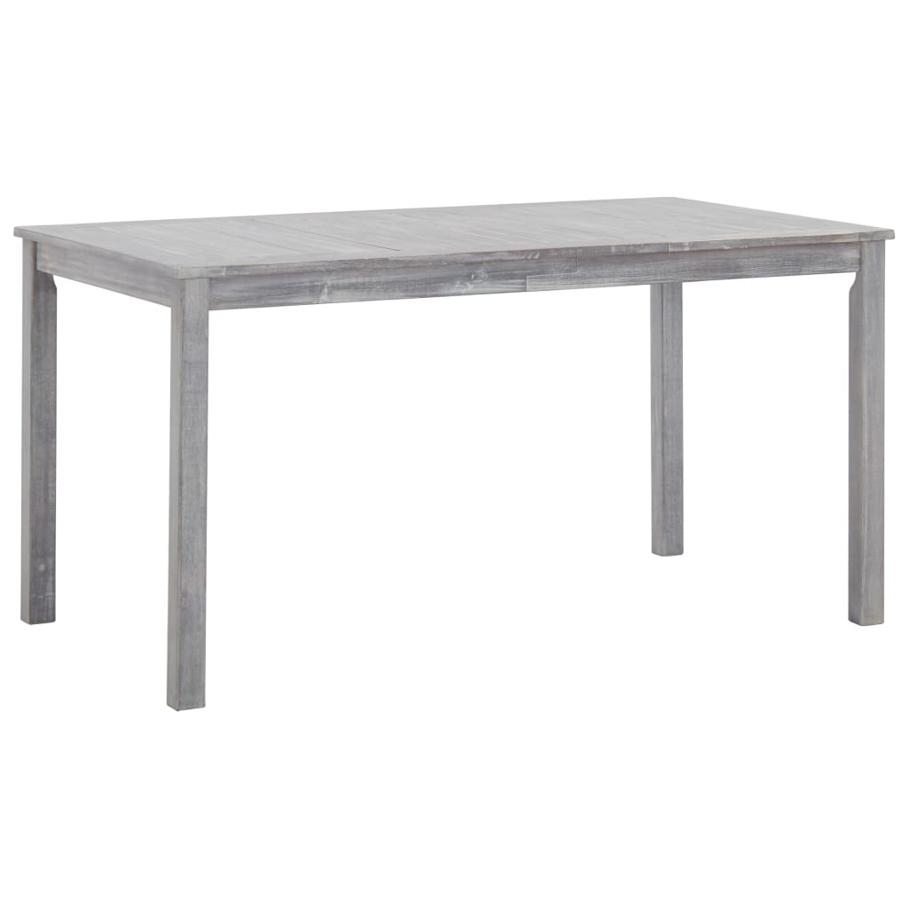vidaXL Outdoor Table And Chair | Grey Wash | Solid Acacia Wood | Large