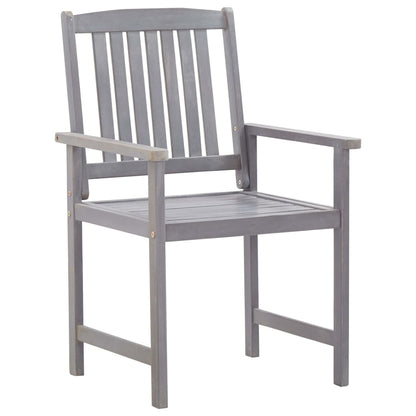 vidaXL Outdoor Table And Chair | Grey Wash | Solid Acacia Wood | Large