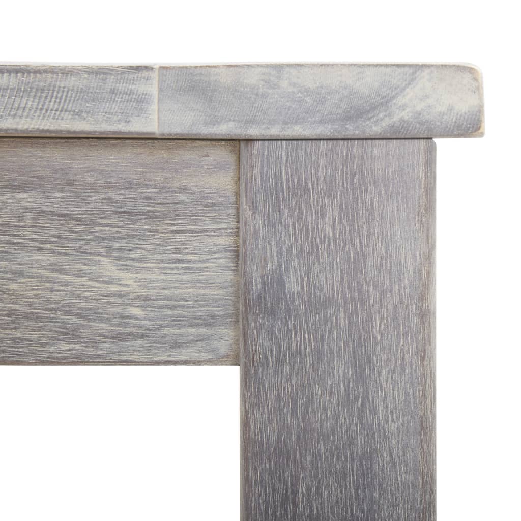vidaXL Outdoor Table And Chair | Grey Wash | Solid Acacia Wood | Large