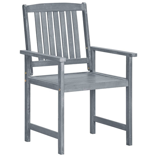 45944 vidaXL Garden Chairs 2 pcs Grey Solid Acacia Wood