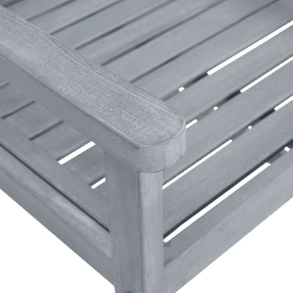 vidaXL Outdoor Chair | Set of 2 | Grey | Solid Acacia Wood | Standard | Durable